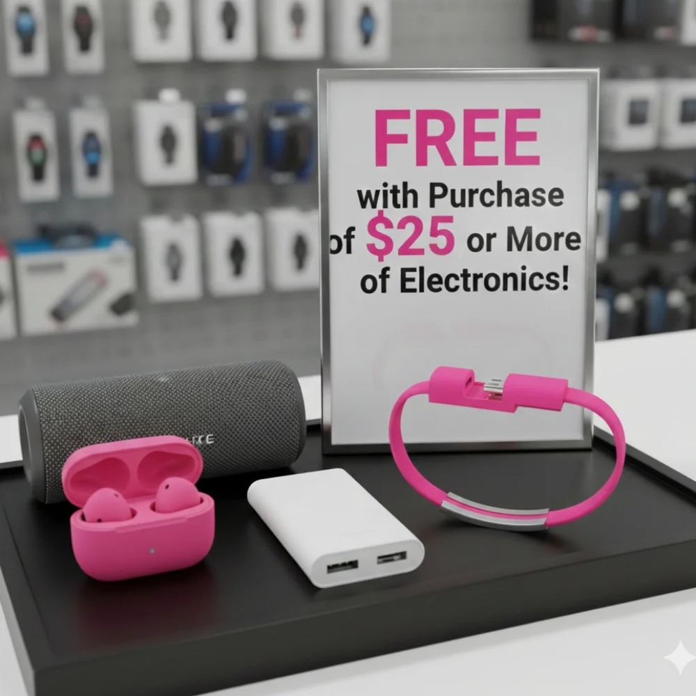 FREE w/ PURCHASE!!!Micro USB Charge & Sync Hot Pink BarbieCore Bracelet Charger